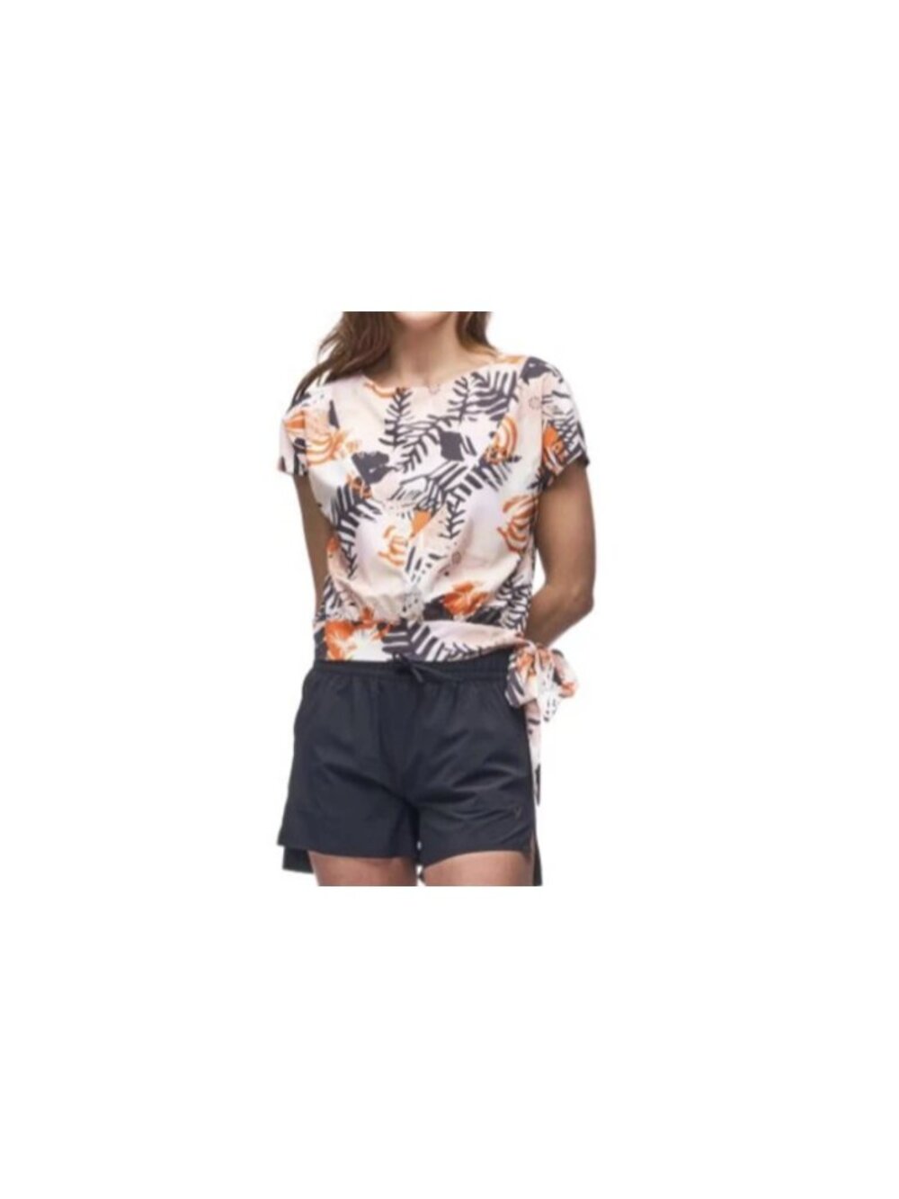 Indyeva Alesle Side Tie Activewear Top Clementine ( L )